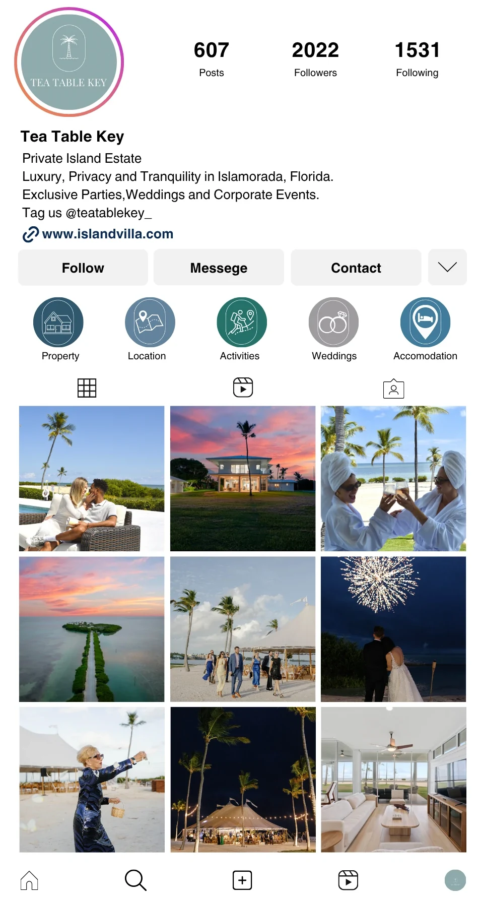 Perfil da Tea Table Key no Instagram